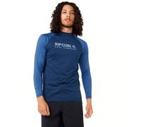 Rip Curl Men's Shock UPF 50 Long Sleeve Rashguard Vest Rash Guard Shirt, Washed Navy, Small