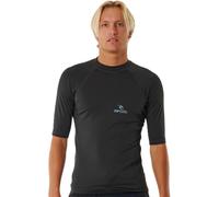 RIP CURL Mens Stack UPF Perf Short Sleeve - Washed Black - UV Sun Protection and SPF Properties