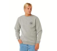 Rip Curl Mens Stapler Crew Sweatshirt - Grey Marle - L