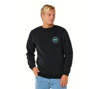 Rip Curl Men's Stapler Pullover Crew Sweatshirt, Black 261, L