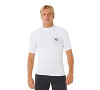 Rip Curl Streamline Upf Short Sleeve Rash Guard White M Men
