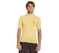 Rip Curl Streamline Upf Short Sleeve Rash Guard Yellow L Men