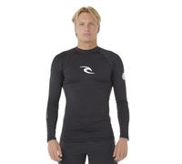 RIP CURL Men's Waves Long Sleeve UPF 50 UV Sun Protection Rash Vest Top Black Size Large