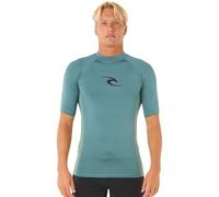RIP CURL Men's Waves Short Sleeve Rash Guard Top UPF 50 T Shirt Bluestone Size L