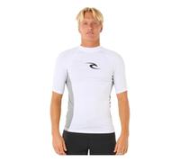 Ripcurl Men's Rip Curl Mens Waves UPF 50 Perf Short Sleeve Rash Vest - White - Size: 44/Regular