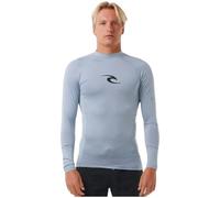 Rip Curl Men's Waves UPF 50 Performance Long Sleeve Rashguard Rash Guard Shirt, Sparky Blue, Medium