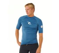 Rip Curl Waves Men's UPF 50 Performance Short Sleeve Rash Guard, Bluefin 261, M