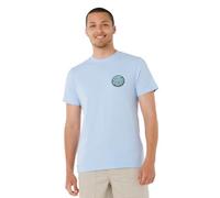 RIP CURL Mens Wettie Passage Icon Short Sleeve T-Shirt - Blue Wind - XL