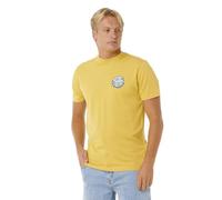 Rip Curl Wettie Passage Icon Short Sleeve T-shirt Yellow XL Man
