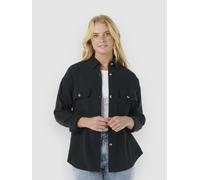 Rip Curl Oceanic Textured Long Sleeve Shirt Black XS Women