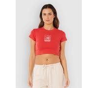 Rip Curl Pacific Coast Baby Short Sleeve T-shirt Red S Woman