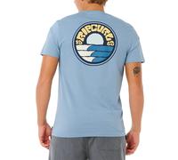 Rip Curl Men's Short Sleeve T-Shirt Pacific Rinse Stacked Faded Denim Large