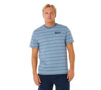 Rip Curl Pacific Rinse Stripe Short Sleeve T-shirt Blue M Men