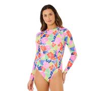 Rip Curl Party Wave Upf Woman Long Sleeve Back Zip Shorty Multicolor L Woman