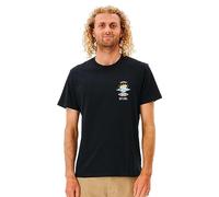 RIP CURL Search Men's Essential Short Sleeve T-Shirt, Black 1, XL