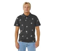 Rip Curl Sessions Short Sleeve Polo Black L Man