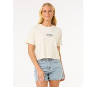 Sun & Sea Crop T-Shirt in Bone