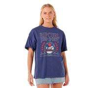 Rip Curl Surf Dept Heritage Short Sleeve T-shirt Blue S Women