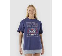 Rip Curl Surf Dept Heritage Short Sleeve T-shirt Blue S Women