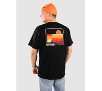 RIP CURL Surf Revival Stacked Short Sleeve T-Shirt M Black