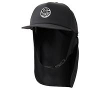 Rip Curl Men's UPF 50+ Quick Dry High Profile Surf Hat with Removable Neck Flap Sun, Black, M