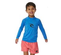 Ripcurl Rip Curl Kids Brand Wave Long Sleeve UV Protect Rash Vest - Blue - Size: 3 years/4 years