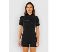 Rip Curl Trad 2/2 Mm Spring Fl Woman Short Sleeve Back Zip Shorty Black 6 Woman
