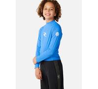 RIP CURL Kids Waves UPF Long Sleeve Rash Vest - Blue Gum - 8Y
