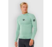 Rip Curl Waves Upf Long Sleeve Rash Guard Green M Men
