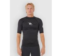 Rip Curl Waves Upf Short Sleeve Rash Guard Black S Men