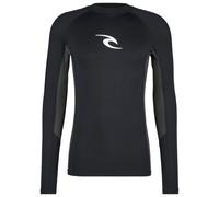 RIP CURL Mens Waves UPF Performance Long Sleeve Rash Vest Top - Black - UV Sun Protection and SPF Properties