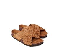 Rip Curl Women's Cayen Bloom Braided Slip on Sandals Slides, Chestnut, 4.5 UK