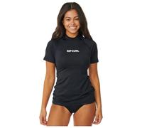 Rip Curl Classic Surf Upf Short Sleeve Rash Guard Black M Woman