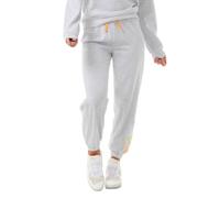 RIP CURL Womens Elasticated Waist Sweatpants Joggers - Light Grey Marl - L