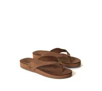 Rip Curl Women's Freedom Bloom Leather Flip Flops Sandals, Tan, 7 UK