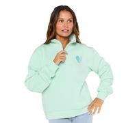Rip Curl Women's Sweatshirt Half Zip Fleece, Light aqua, L
