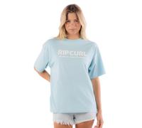 Rip Curl Women's Heritage Crew Neck Short Sleeve T-Shirt Tee Light Blue