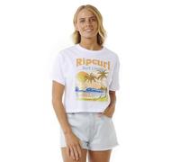 Rip Curl Women's High Tide Scenic Short Sleeve T-Shirt, Hawaii White, XXS