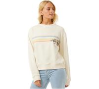 RIP CURL Womens Hoffman Relaxed Crew - Bone - Relaxed fit. COTTON FLEECE 280G. 100.00% COTTON - Inner neck label