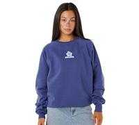 Rip Curl Women's Long Sleeve, Relaxed Fit Crewneck Casual Pullover Crew Sweatshirt, Navy Luxe Surf, S