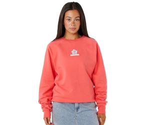 RIP CURL Women's Long Sleeve, Relaxed Fit Crewneck Casual Pullover Crew Sweatshirt, Watermelon Luxe Surf, S