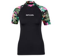 RIP CURL 2026 Womens Molokai Short Sleeve Floral Insert Rash Vest 19SWRV - Black Womens Size - L