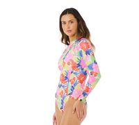 Rip Curl Party Wave Upf Woman Long Sleeve Back Zip Shorty Multicolor L Woman