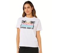 Rip Curl Women's Relaxed Fit Short Sleeve T-Shirt, Optical White Malibu, S
