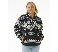 Rip Curl Womens Soleil Polar 1/4 Zip Fleece Surf Surfing Hibiscus - Black XS
