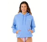 Rip Curl Women's Surf Puff Heritage Hooded Sweatshirt, Cornflower Puff Blue, Medium