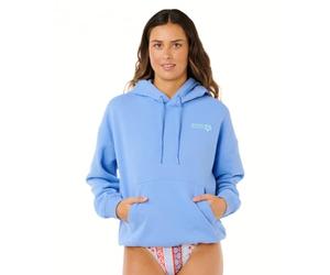 Rip Curl Women's Surf Puff Heritage Hooded Sweatshirt, Cornflower Puff Blue, Medium