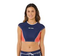 Rip Curl Womens Surf Tide Crop Short Sleeve Rash Vest
