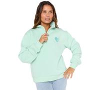 Rip Curl Women's Sweatshirt Half Zip Fleece, Light aqua, M