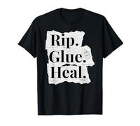 Rip Glue Heal Junk Journal Aesthetic Vintage Mindfulness T-Shirt